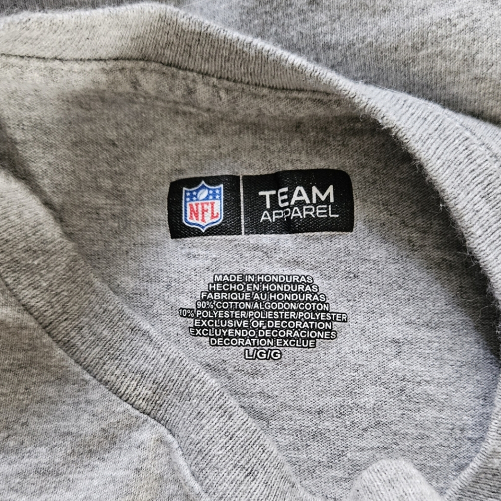 NFL Minnesota Vikings Gray T-Shirt Breast Cancer Ribbon - Large Unisex - Picture 4 of 4